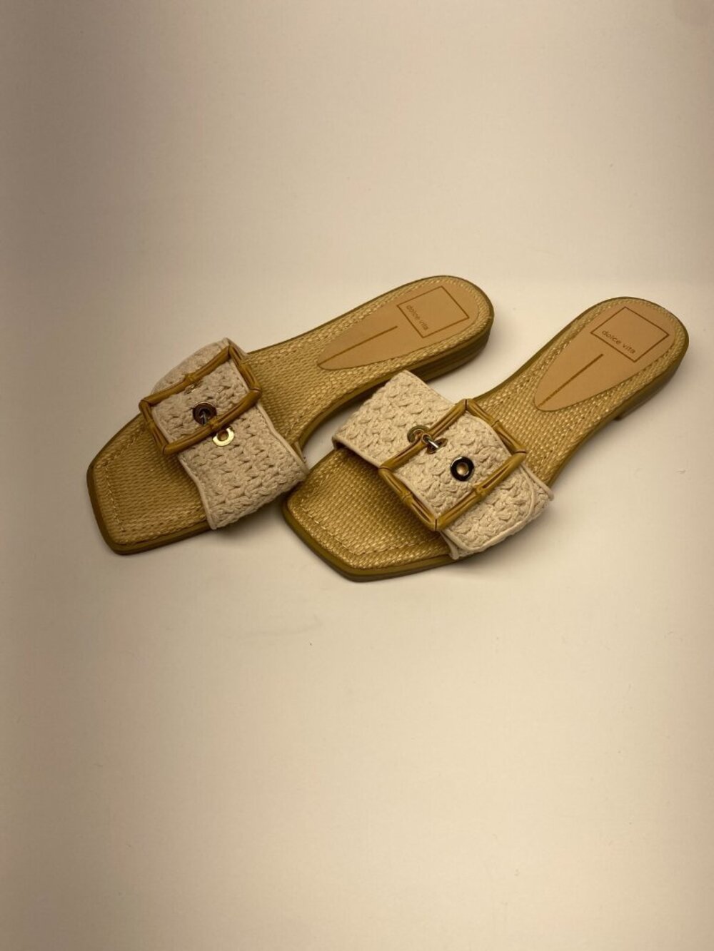 Dolce Vita Women's Dasa Sand Stone Knit Slide Sandal Sz 7